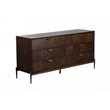 Pemberly Row Acacia Wood and Metal Dresser in Dark Walnut