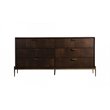 Pemberly Row Acacia Wood and Metal Dresser in Dark Walnut