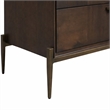 Pemberly Row Acacia Wood and Metal Dresser in Dark Walnut