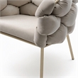 Pemberly Row Gray Velvet Dining Chair with Brass Metal Frame
