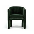 Pemberly Row Velvet Upholstered Dining Chair in Jade Green