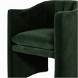 Pemberly Row Velvet Upholstered Dining Chair in Jade Green
