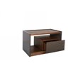 Pemberly Row Modern Wood Nightstand with 1 Drawer in Walnut
