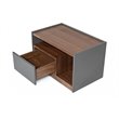 Pemberly Row Modern Wood Nightstand with 1 Drawer in Walnut