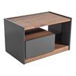 Pemberly Row Modern Wood Nightstand with 1 Drawer in Walnut