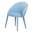 Pemberly Row Sanders Modern Fabric Upholstered Solid Wood Dining Chair in Blue