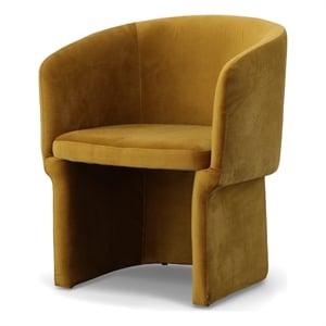 Pemberly Row 19&quot Velvet Upholstered Dining Chair in Burnt Umber Brown
