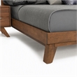 Pemberly Row Modern Fabric & Wood Eastern King Bed in Gray & Walnut