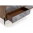 Pemberly Row Veneer & MDF Wood Bedroom Dresser in Walnut & Gray