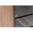 Pemberly Row Veneer & MDF Wood Bedroom Dresser in Walnut & Gray