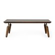 Pemberly Row Mid-Century Veneer Wood Coffee Table in Brown