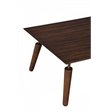 Pemberly Row Mid-Century Veneer Wood Coffee Table in Brown