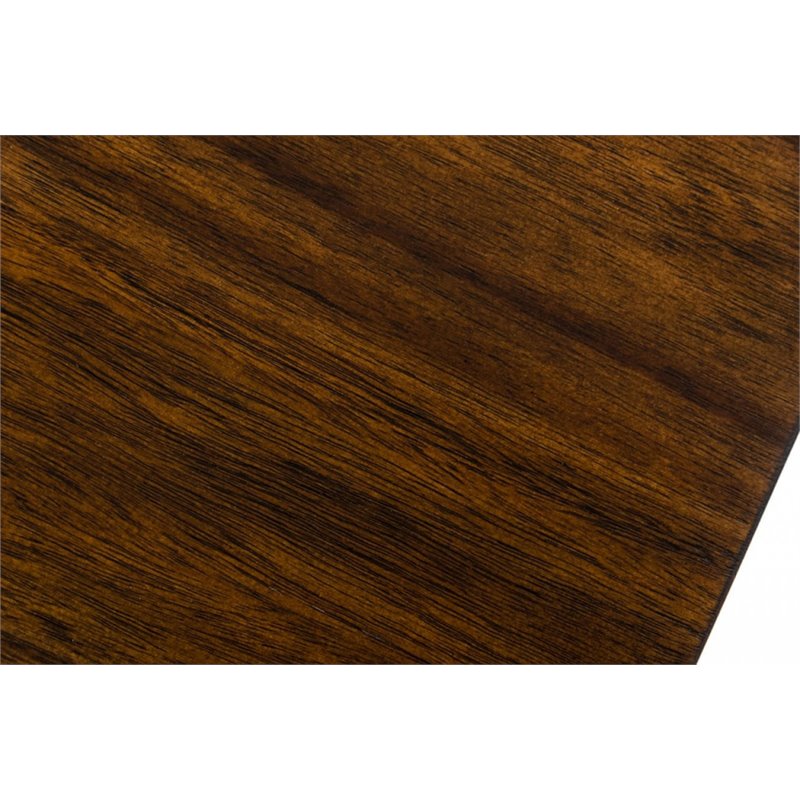 Pemberly Row Mid-Century Veneer Wood Coffee Table in Brown