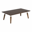 Pemberly Row Mid-Century Veneer Wood Coffee Table in Brown