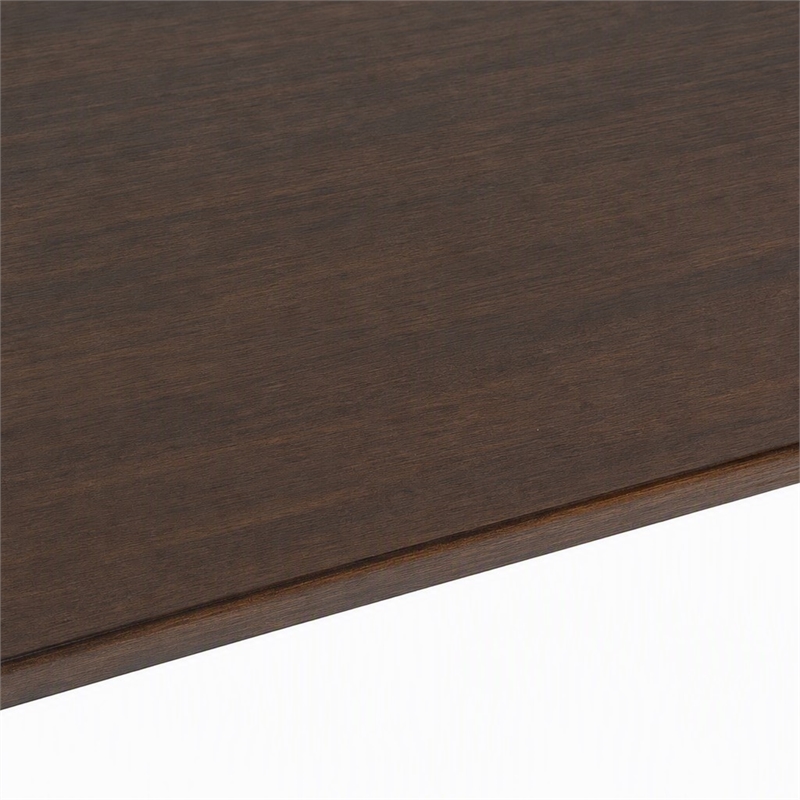 Pemberly Row Mid-Century Veneer Wood Coffee Table in Brown