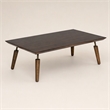 Pemberly Row Mid-Century Veneer Wood Coffee Table in Brown