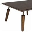 Pemberly Row Mid-Century Veneer Wood Coffee Table in Brown