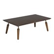 Pemberly Row Mid-Century Veneer Wood Coffee Table in Brown
