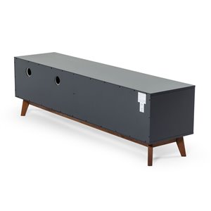Pemberly Row Walnut TV Stand with Drawers for TVs up to 67 inches