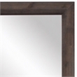 Pemberly Row Rectangular Glass and Brown Acacia Wood Mirror with Beveled Edges