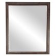 Pemberly Row Rectangular Glass and Brown Acacia Wood Mirror with Beveled Edges