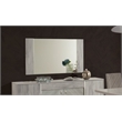 Pemberly Row Rectangular Gray Glass Buffet Mirror with Inward Frame Design