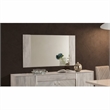 Pemberly Row Rectangular Gray Glass Buffet Mirror with Inward Frame Design