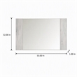 Pemberly Row Rectangular Gray Glass Buffet Mirror with Inward Frame Design