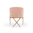 Pemberly Row Pink Velvet Accent Chair with Gold Stainless Steel Legs