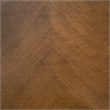 Pemberly Row Walnut Wood and Metal Dining Table with Pedestal Base