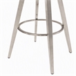 Pemberly Row Round Glass Bar Table with Metal Base in Black Finish