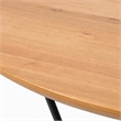 Pemberly Row Industrial Veneer Wood Coffee Table with Black Trestle Base