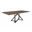 Pemberly Row Rectangular Wood & Metal Dining Table in Walnut & Black