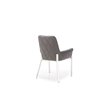 Pemberly Row Robin Modern Bonded Leather Dining Chair in Gray