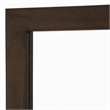 Pemberly Row Contemporary Glass Mirror in Dark Walnut/Clear