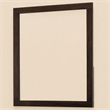 Pemberly Row Contemporary Glass Mirror in Dark Walnut/Clear