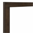 Pemberly Row Contemporary Glass Mirror in Dark Walnut/Clear