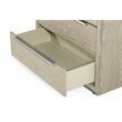 Pemberly Row 5-Drawer Wood Veneer Chest in Textured Oak and Silver Finish