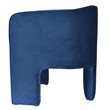 Pemberly Row Modern Velvet Upholstered Accent Chair in Blue