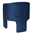Pemberly Row Modern Velvet Upholstered Accent Chair in Blue