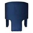 Pemberly Row Modern Velvet Upholstered Accent Chair in Blue