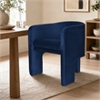 Pemberly Row Modern Velvet Upholstered Accent Chair in Blue