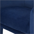 Pemberly Row Modern Velvet Upholstered Accent Chair in Blue