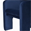 Pemberly Row Modern Velvet Upholstered Accent Chair in Blue