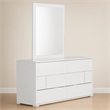 Pemberly Row Modern 6-Drawer MDF Wood Dresser in White Gloss Finish