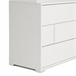 Pemberly Row Modern 6-Drawer MDF Wood Dresser in White Gloss Finish