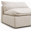 Pemberly Row Light Gray Fabric Upholstered Armless Modular Seater