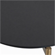 Pemberly Row Round Metal and Marble Coffee Table in Black and Gold