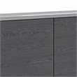 Pemberly Row 3-Door Elm Gray Modern Buffet with Adjustable Shelves