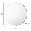 Pemberly Row 32 in Round Mid-Century Glass Mirror in Walnut/Clear